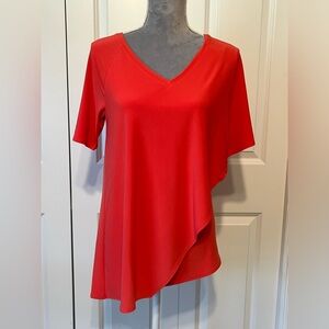 NWT Soft Surroundings v-neck Madeline Tunic shirt blouse‎ top orange sz XS